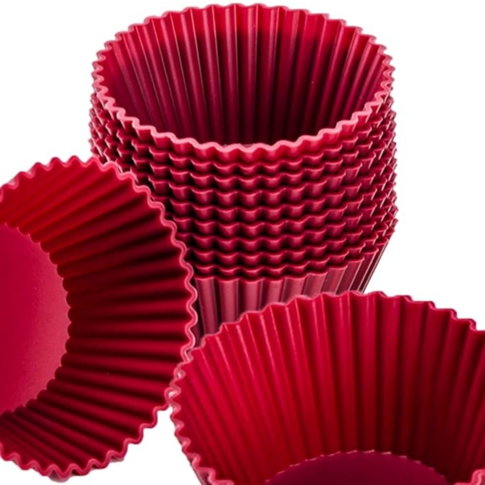 3/$30 Red Silicone Baking Cups